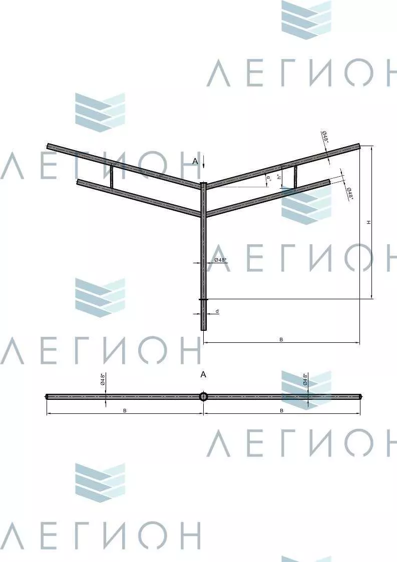 К38-1,5-1,5-1-1 кронштейн однорожковый