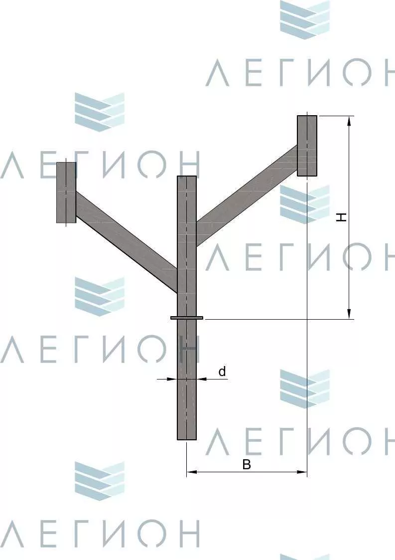 К98-0,6-0,3-0-5 кронштейн двухрожковый