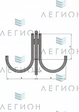 К31-0,5-0,6-1-5 кронштейн трехрожковый
